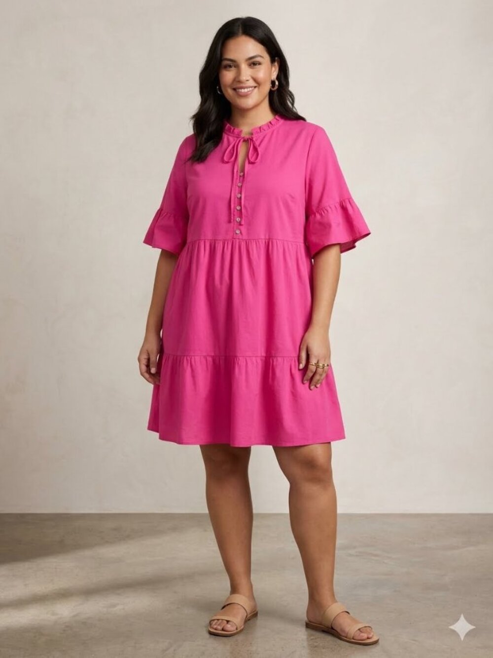 NWT Coco + Carmen pink dress, size L-XL